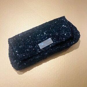 Victoria’s Secret Black Sequin Fold-over Clutch